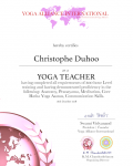Christophe Duhoo _200 Level Certificate