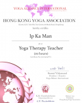 Ip Ka Man yoga therapy 20 Level Certificate